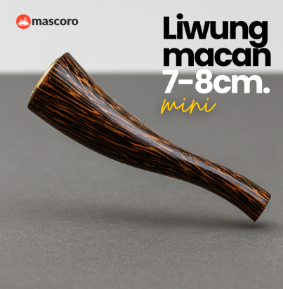 pipa rokok kayu galih kelor hitam lengkung estetika dan presisi