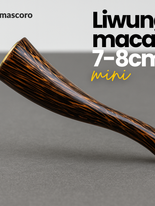 pipa rokok kayu galih kelor hitam lengkung estetika dan presisi