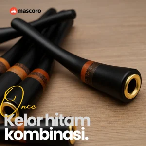Pipa rokok kayu kelor hitam kombinasi