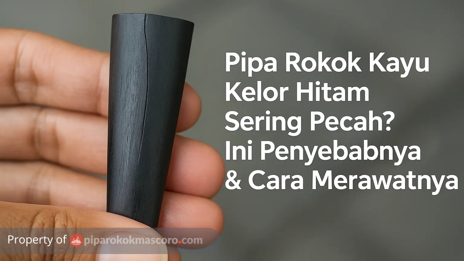 pipa rokok kayu kelor hitam kamu pecah