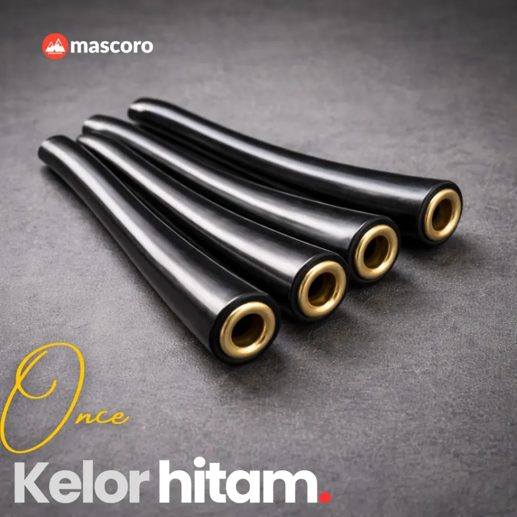 pipa kayu kelor hitam lengkung