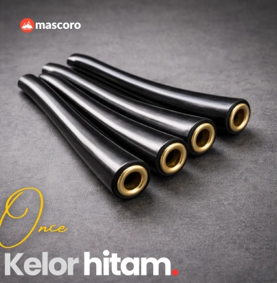 pipa kayu kelor hitam lengkung