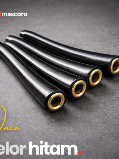 pipa kayu kelor hitam lengkung